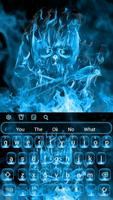 Blue Flame Skeleton Keyboard Theme Ekran Görüntüsü 3