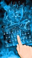 Blue Flame Skeleton Keyboard Theme poster