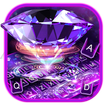3D Glisten Diamonds keyboard Theme