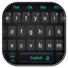Simple Cool Black Keyboard Theme icône