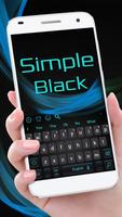 Simple Cool Black Keyboard Theme ポスター