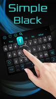 Simple Cool Black Keyboard Theme capture d'écran 1