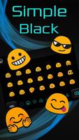 Simple Cool Black Keyboard Theme capture d'écran 2