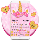 Rose Luire Licorne chat clavier thème icône