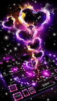 Sparkling Love Hearts Keyboard Theme syot layar 3