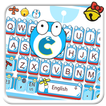 Cute Blue cat Keyboard Theme