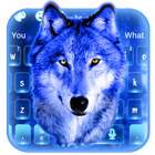 Ice wolf Blue 3D Keyboard icône