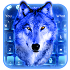 Ice wolf Blue 3D Keyboard أيقونة