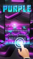 Purple Neon Glossy Tech Keyboard اسکرین شاٹ 1