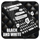 Messaging Black & White keyboard Theme ikon