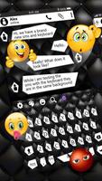 Messaging Black & White keyboard Theme syot layar 1