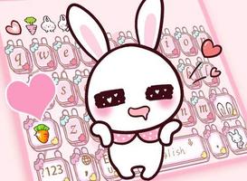 Cute Pink Rabbit poster