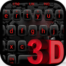 Thème de clavier 3D rouge et noir APK