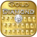 Luxury Gold Diamond Keyboard Theme icône