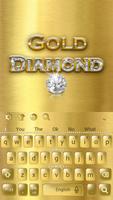 Luxury Gold Diamond Keyboard Theme capture d'écran 3