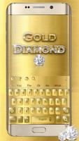 Luxury Gold Diamond Keyboard Theme Affiche