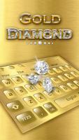 Luxury Gold Diamond Keyboard Theme capture d'écran 1