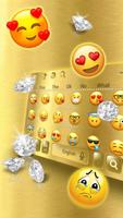 Luxury Gold Diamond Keyboard Theme capture d'écran 2