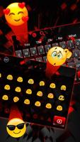 3D Cool Red and Black Keyboard syot layar 3