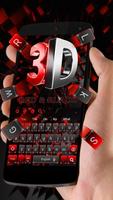 3D Cool Red and Black Keyboard capture d'écran 1