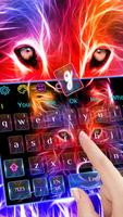 3D Wild Neon Wolf Keyboard Theme Screenshot 1