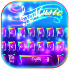 Colorful Neon Music Keyboard Theme أيقونة