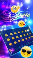 Colorful Neon Music Keyboard Theme ảnh chụp màn hình 3