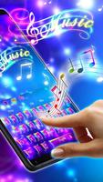 Colorful Neon Music Keyboard Theme পোস্টার