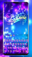 Colorful Neon Music Keyboard Theme تصوير الشاشة 1