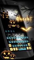 Scary Ghost Night Halloween Keyboard Plakat