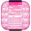 Beautiful Pink Heart Sms Keyboard Theme