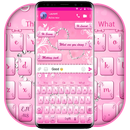 Beautiful Pink Heart Sms Keyboard Theme APK