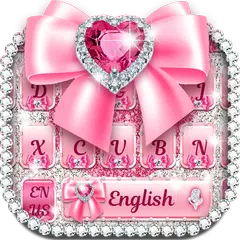 Pink bow diamond keyboard APK download