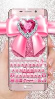Pink bow diamond keyboard poster