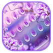 Charming Purple Water Droplets Keyboard