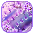 Charming Purple Water Droplets Keyboard 아이콘