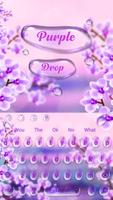 Charming Purple Water Droplets Keyboard स्क्रीनशॉट 3