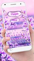 Charming Purple Water Droplets Keyboard poster