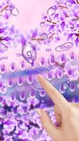 Charming Purple Water Droplets Keyboard capture d'écran 1