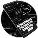 Black White SMS Keyboard Theme APK