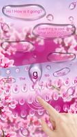 Beautiful Pink Water droplet Sms Keyboard Theme screenshot 1