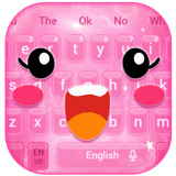 Cute Cartoon Face Keyboard Theme icono