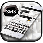 SMS Clavier noir et blanc icône