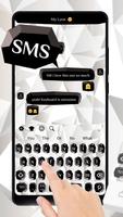 SMS Clavier noir et blanc Affiche