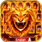 Roaring Fire Lion Keyboard Theme icône