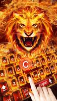 Roaring Fire Lion Keyboard Theme capture d'écran 1