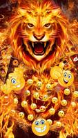 Roaring Fire Lion Keyboard Theme capture d'écran 2