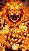 Roaring Fire Lion Keyboard Theme screenshot 2