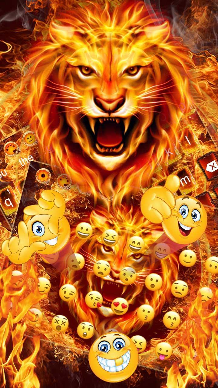 Roaring Fire Lion Keyboard Theme For Android Apk Download - fire lion roblox