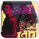 Fille Anarchiste Rouge - Graffiti Keyboard Theme APK